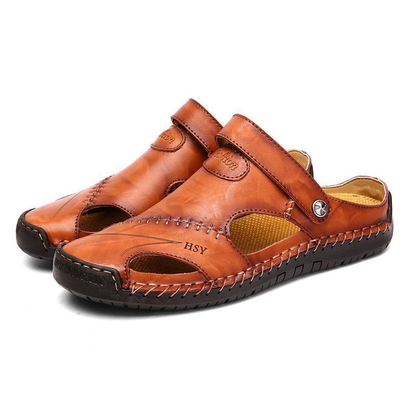 Men's Hand-Stitched Closed-Toe Outdoor Sandals