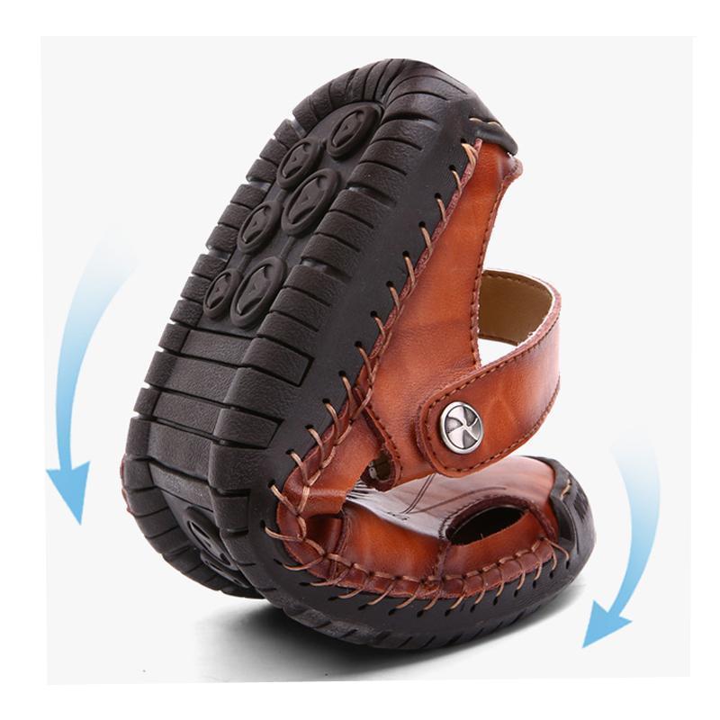 Men's Hand-Stitched Closed-Toe Outdoor Sandals