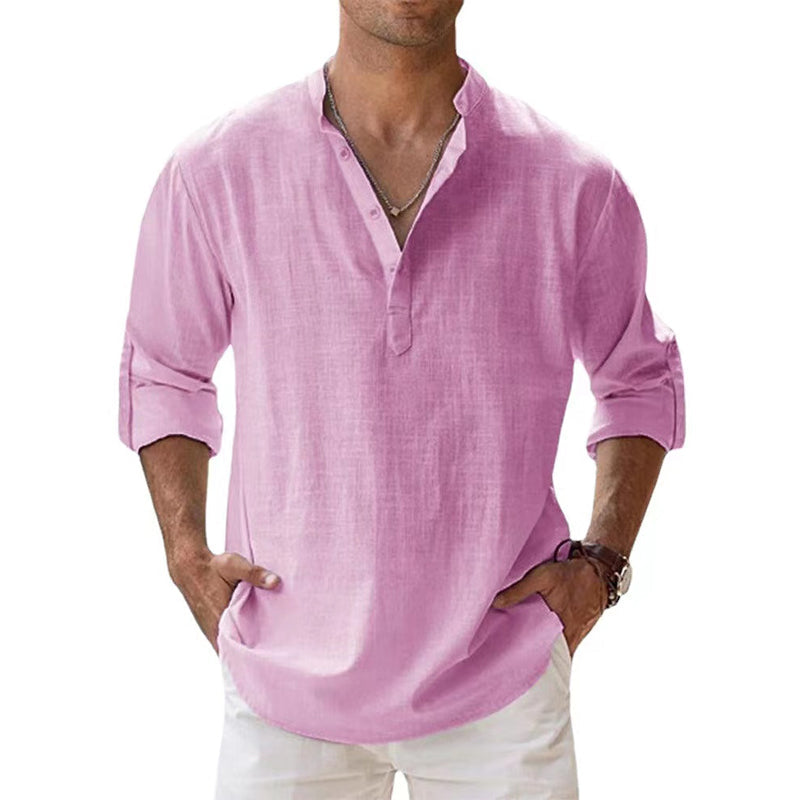 Men's Henley Shirt - Lightweight Summer Shirt for Comfort