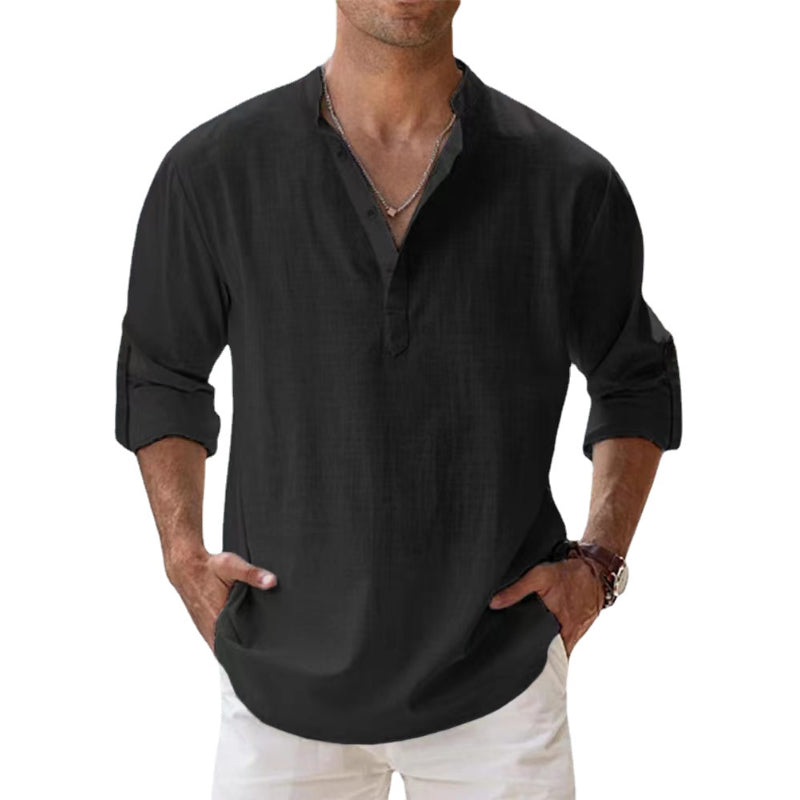 Men's Henley Shirt - Lightweight Summer Shirt for Comfort