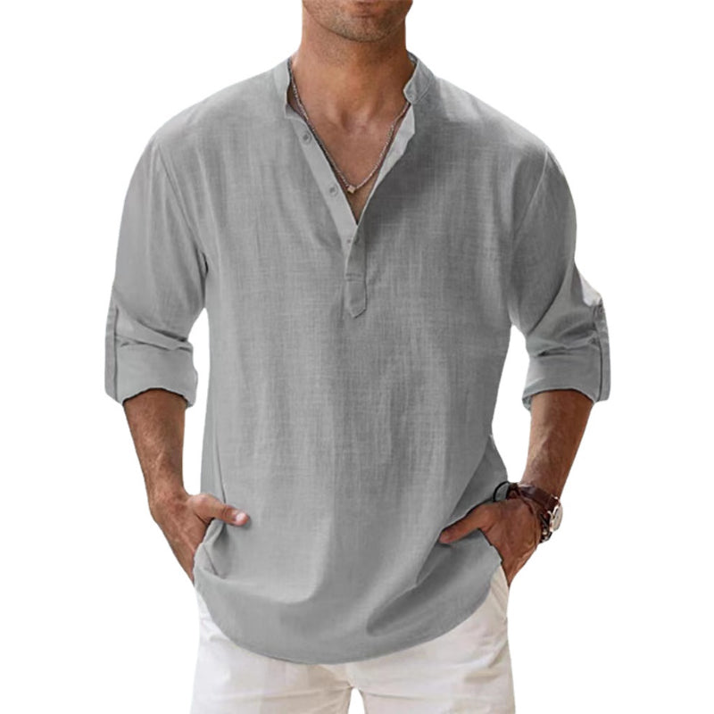 Men's Henley Shirt - Lightweight Summer Shirt for Comfort