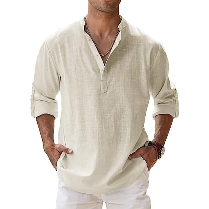 Men's Henley Shirt - Lightweight Summer Shirt for Comfort