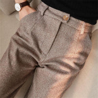 Men's Herringbone Pleated Pants