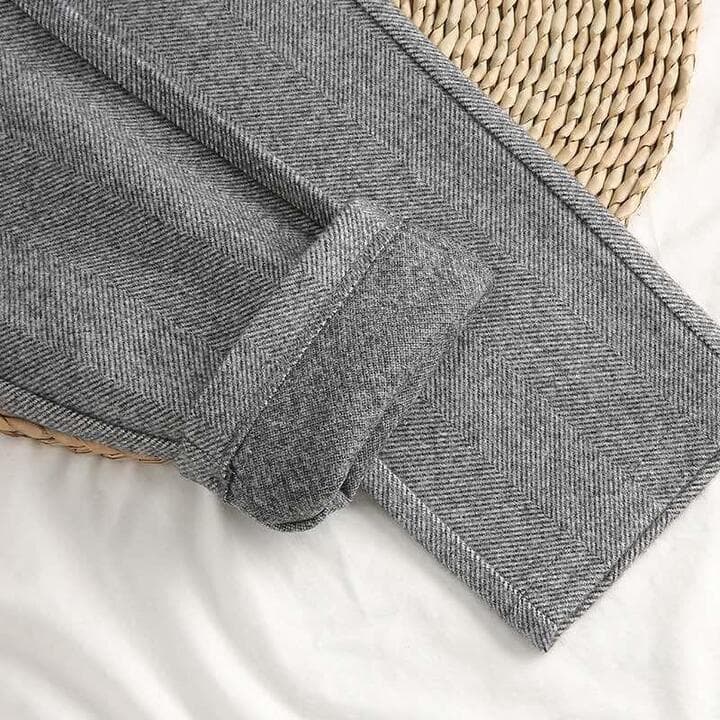 Men's Herringbone Pleated Pants