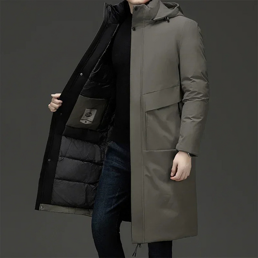 Men's Hooded Long Coat