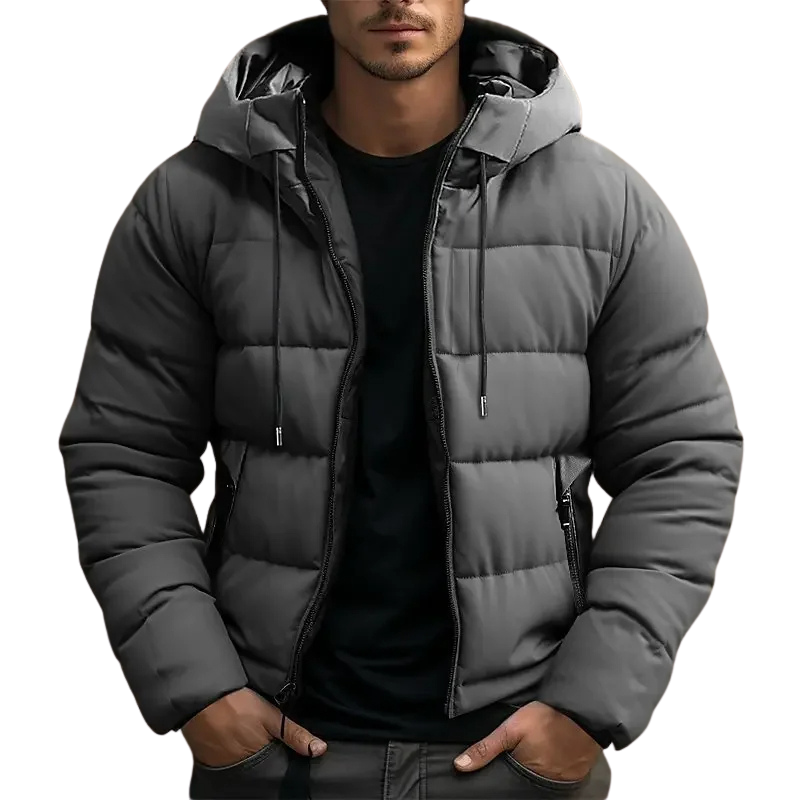 Men's Hooded Quilted Puffer Jacket