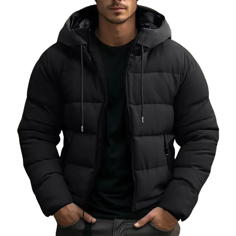 Men's Hooded Quilted Puffer Jacket