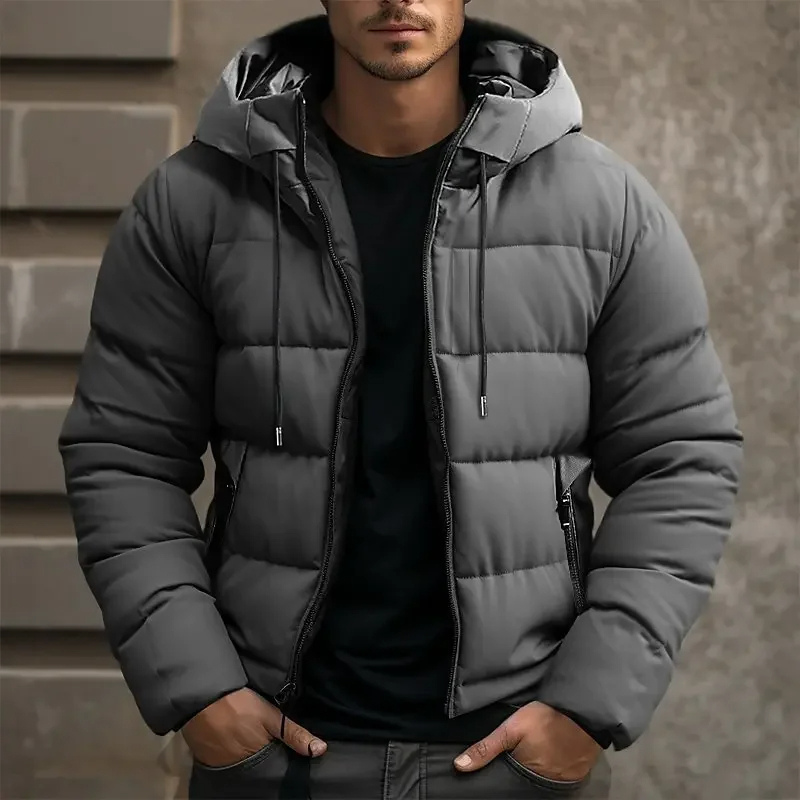 Men's Hooded Quilted Puffer Jacket