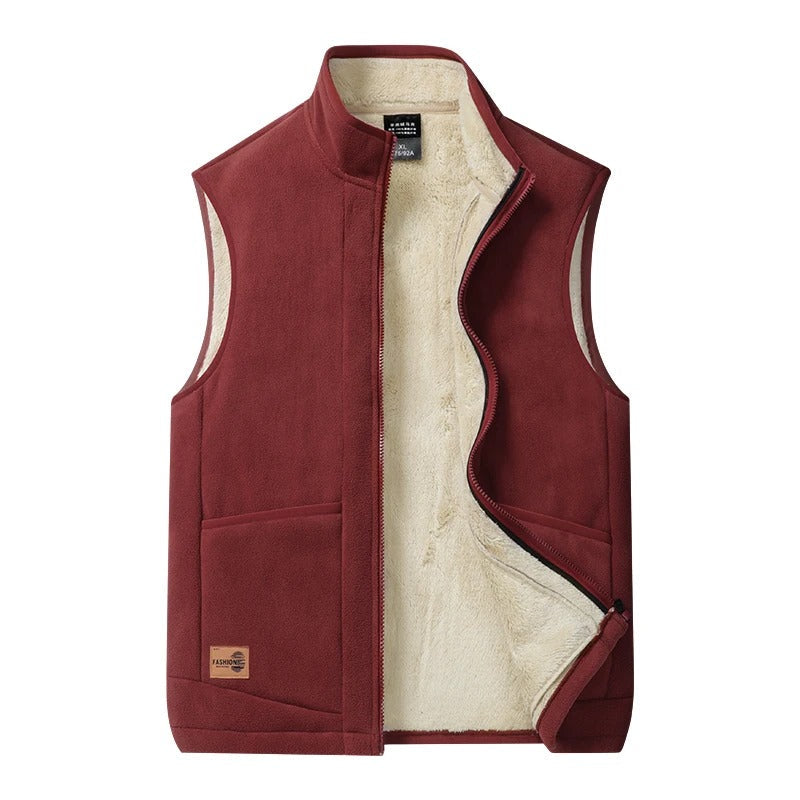Men's Insulated Winter Vest in Gray and Navy Blue