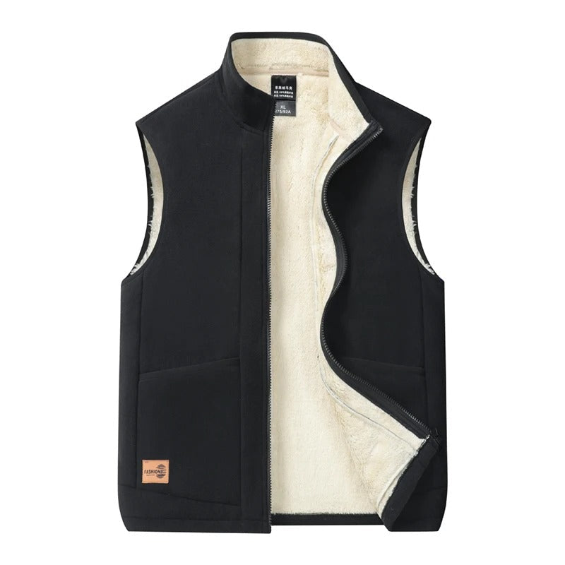 Men's Insulated Winter Vest in Gray and Navy Blue