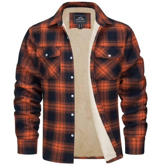 Men's Lined Plaid Jacket