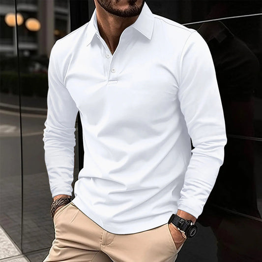 Men's Polo Shirt with Long Sleeves – Stylish & Comfortable