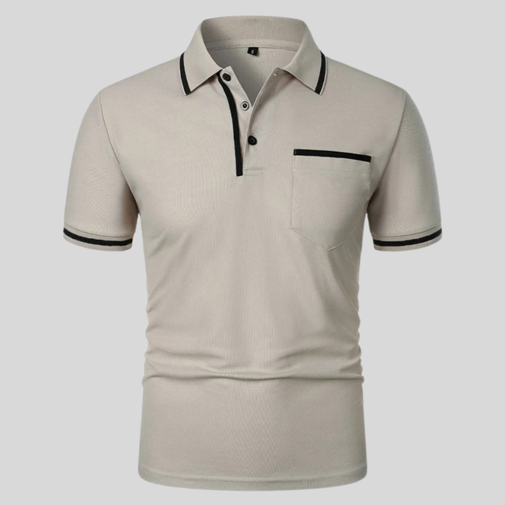 Men's Polo with Short Sleeves and Pocket