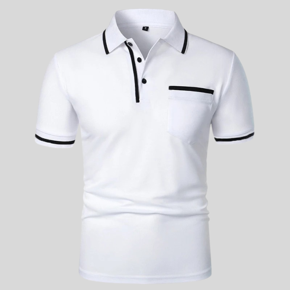 Men's Polo with Short Sleeves and Pocket