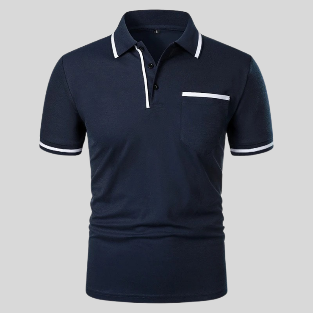Men's Polo with Short Sleeves and Pocket