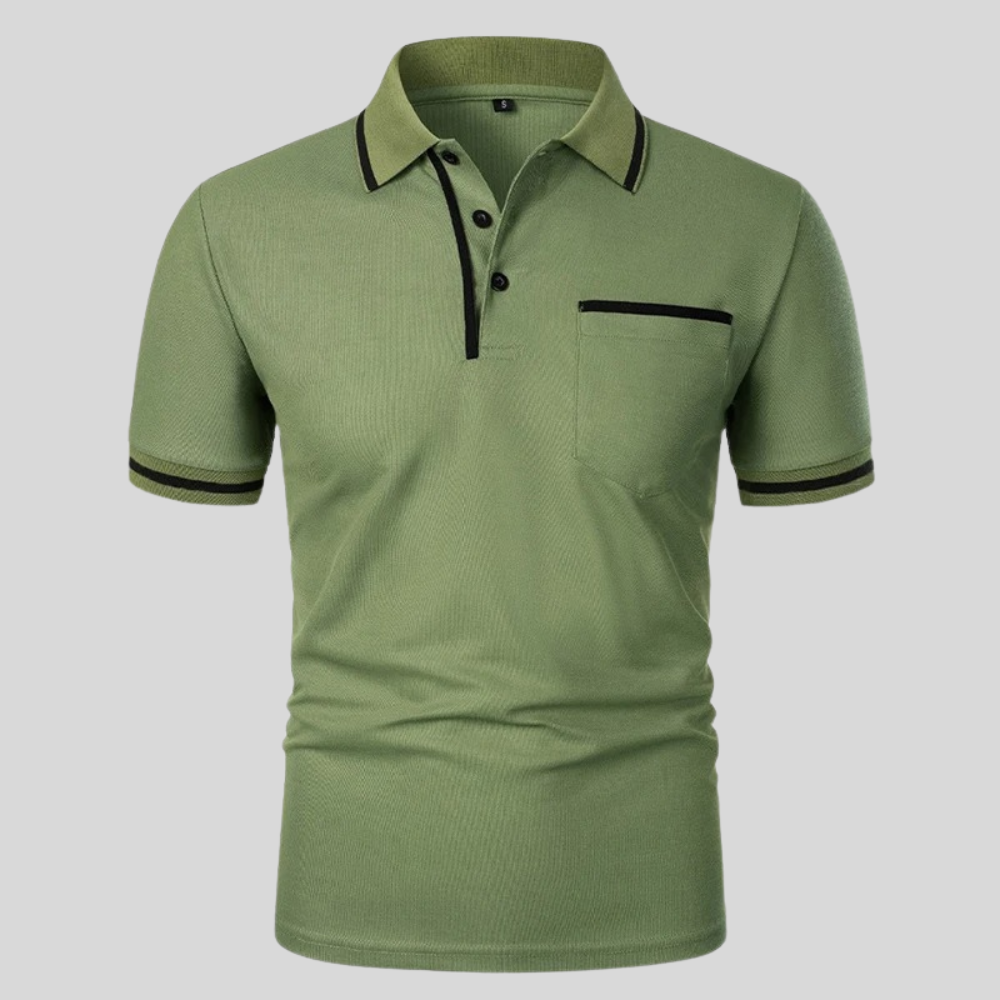 Men's Polo with Short Sleeves and Pocket