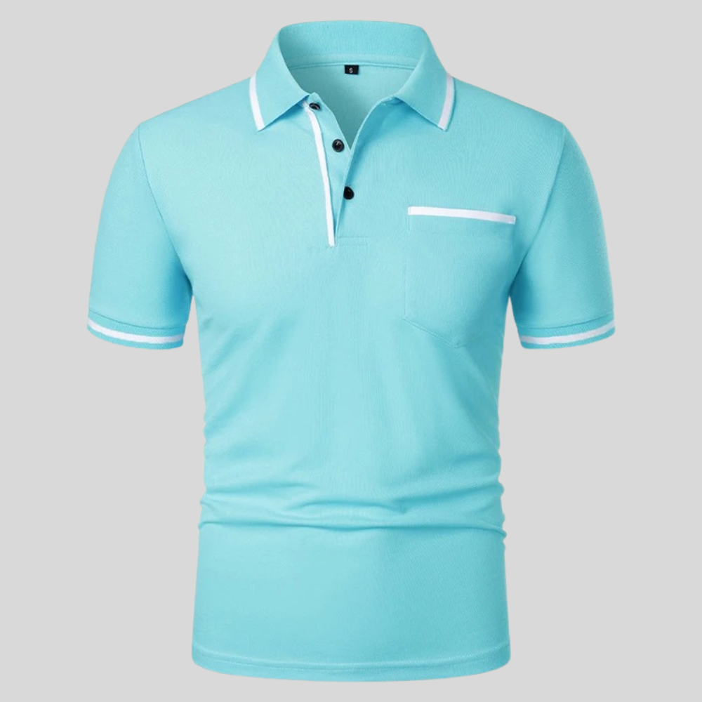 Men's Polo with Short Sleeves and Pocket