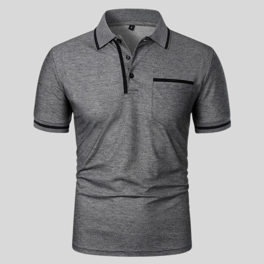 Men's Polo with Short Sleeves and Pocket