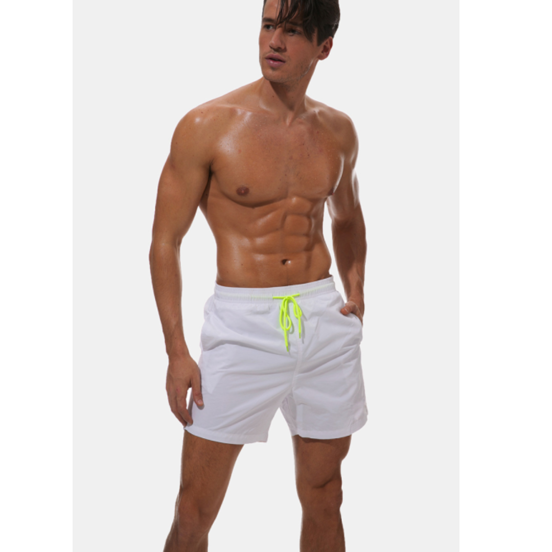 Men's Quick-Drying Swim Shorts with Adjustable Waist