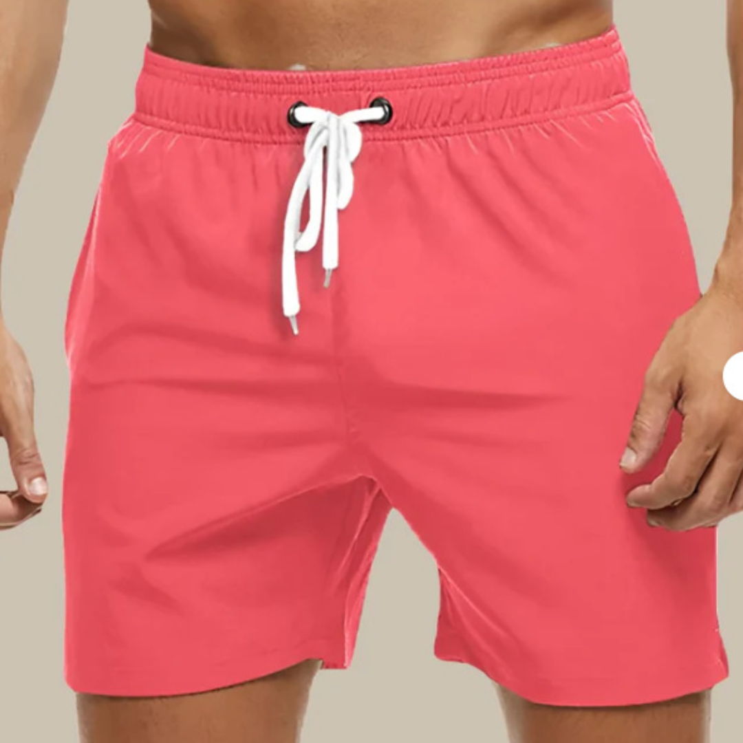 Men's Quick-Drying Swim Shorts with Adjustable Waist