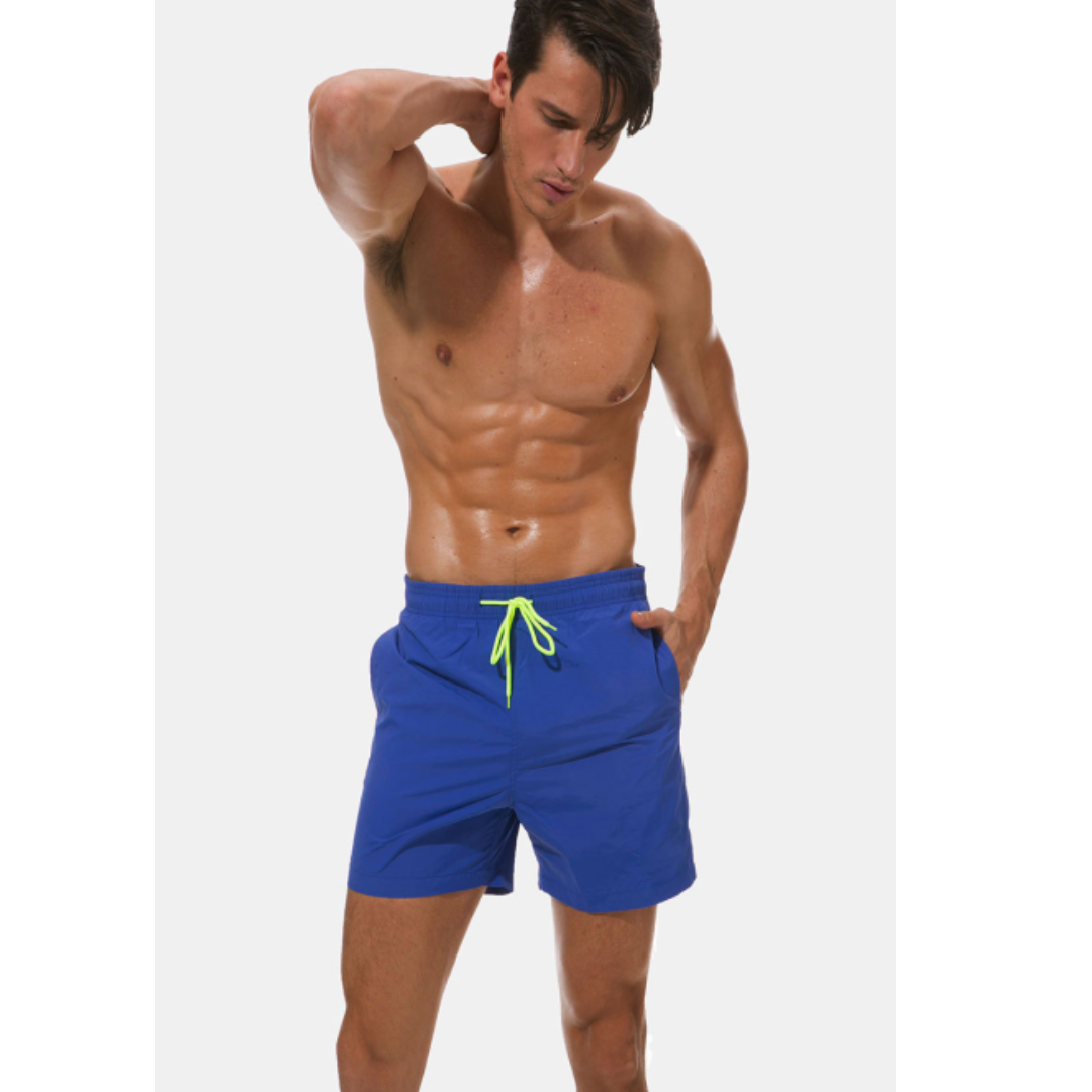 Men's Quick-Drying Swim Shorts with Adjustable Waist