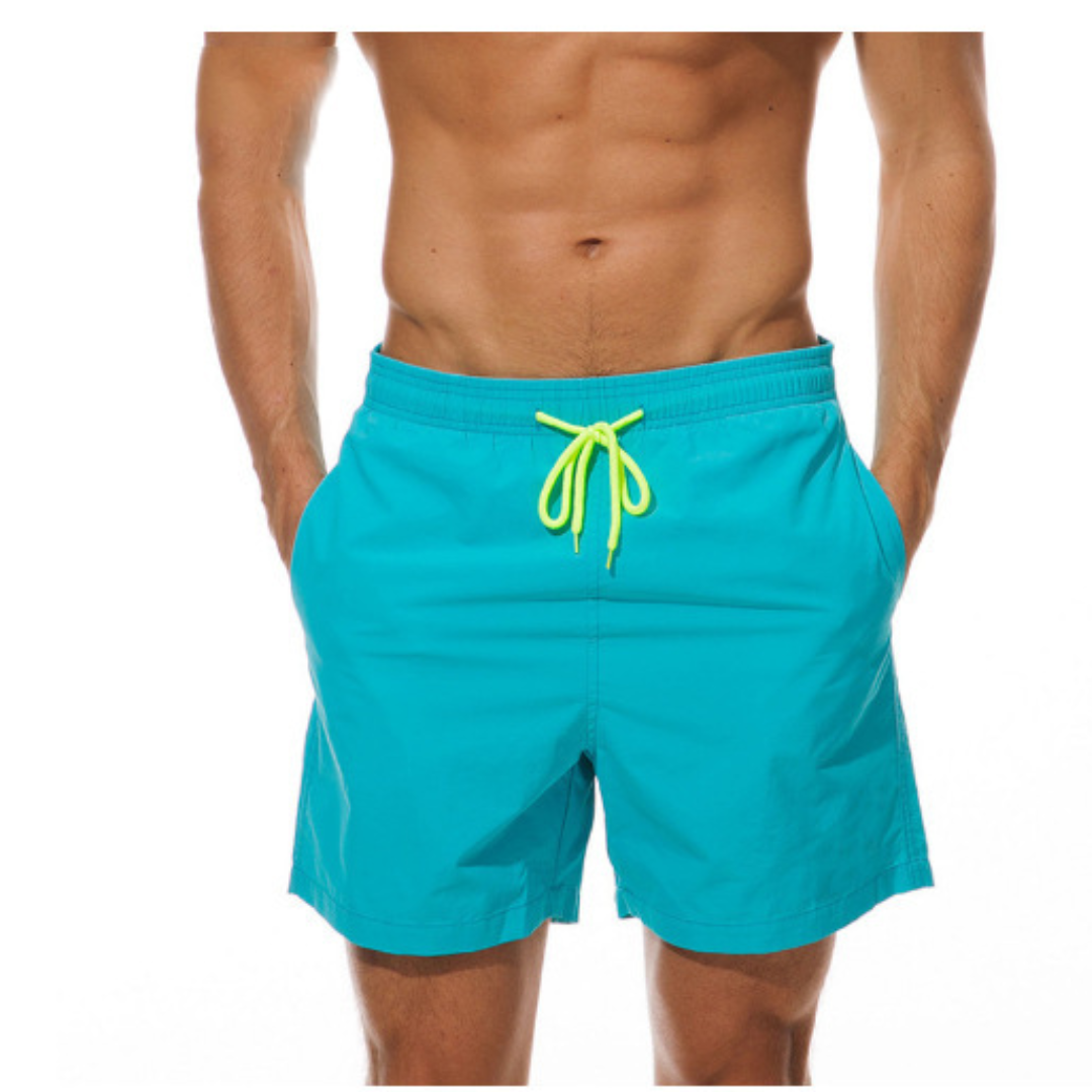Men's Quick-Drying Swim Shorts with Adjustable Waist