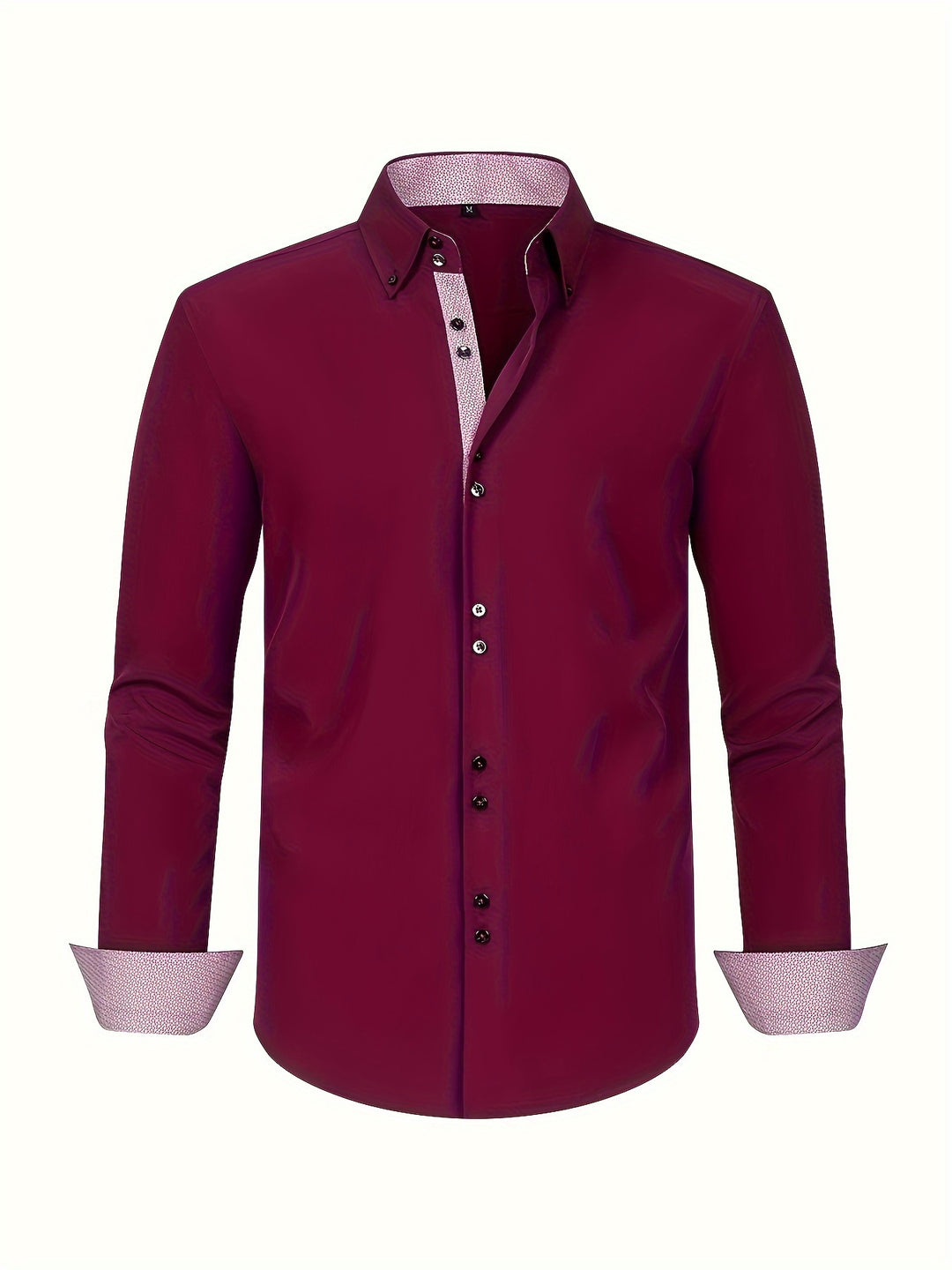 Men's Shirt | Elegant Double-Breasted | Contrast Cuffs