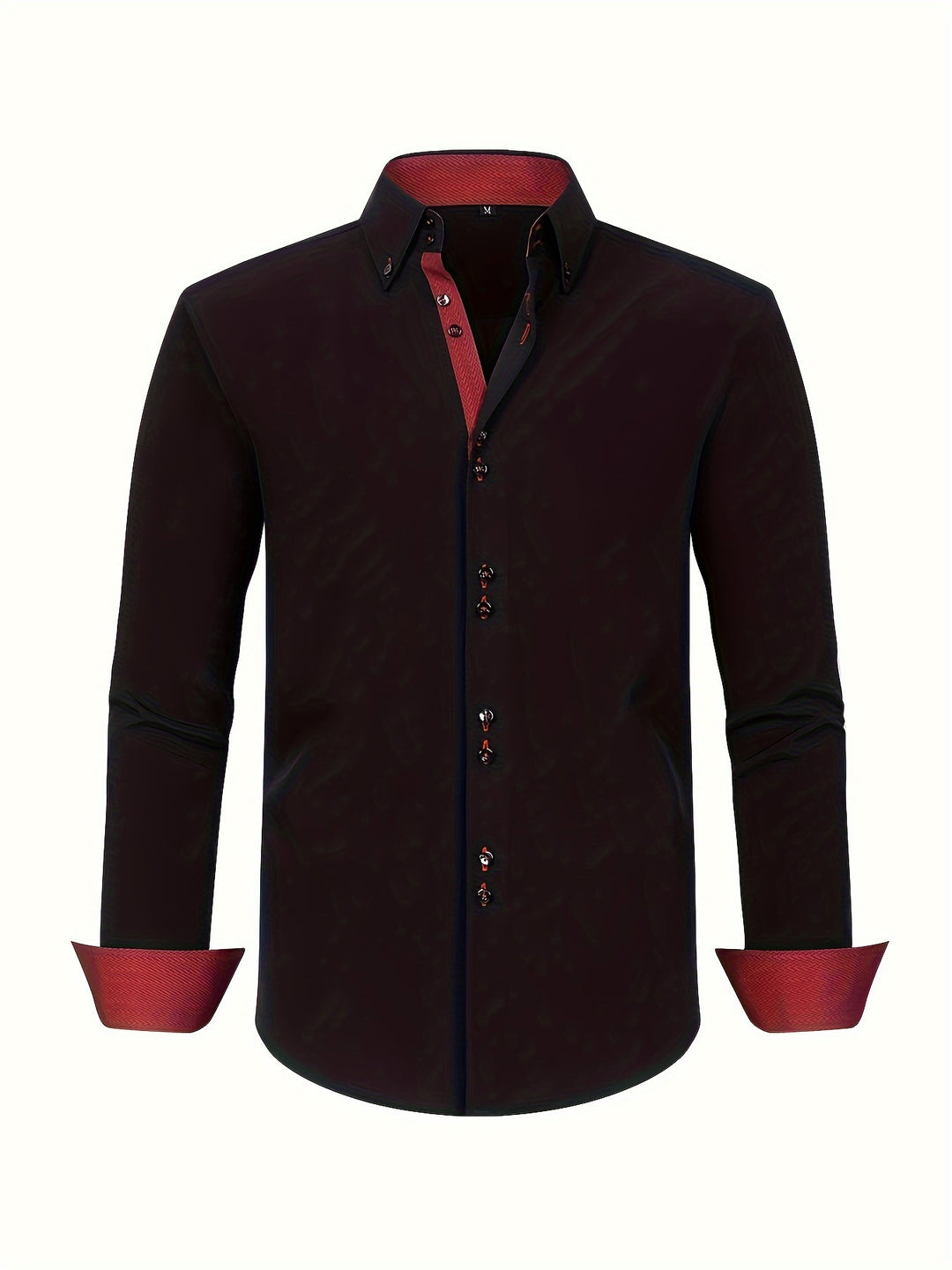 Men's Shirt | Elegant Double-Breasted | Contrast Cuffs