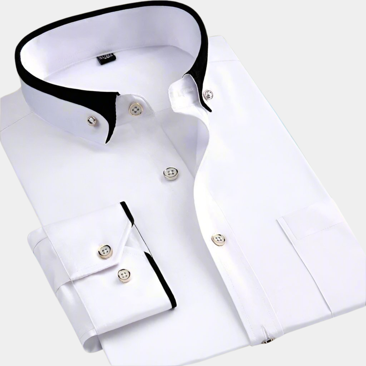 Men's Shirt with Stylish Contrasting Collar