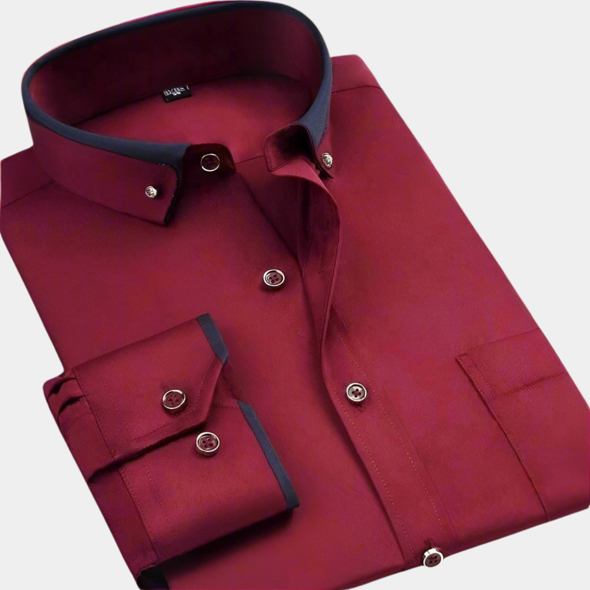 Men's Shirt with Stylish Contrasting Collar