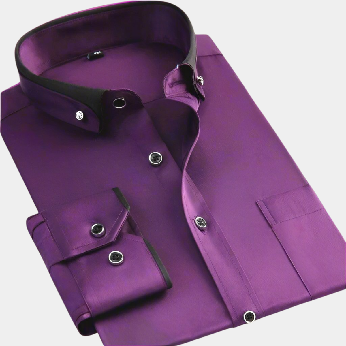 Men's Shirt with Stylish Contrasting Collar