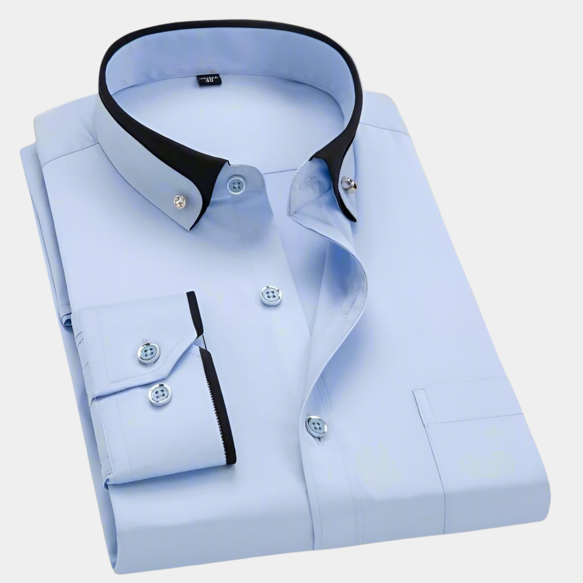 Men's Shirt with Stylish Contrasting Collar