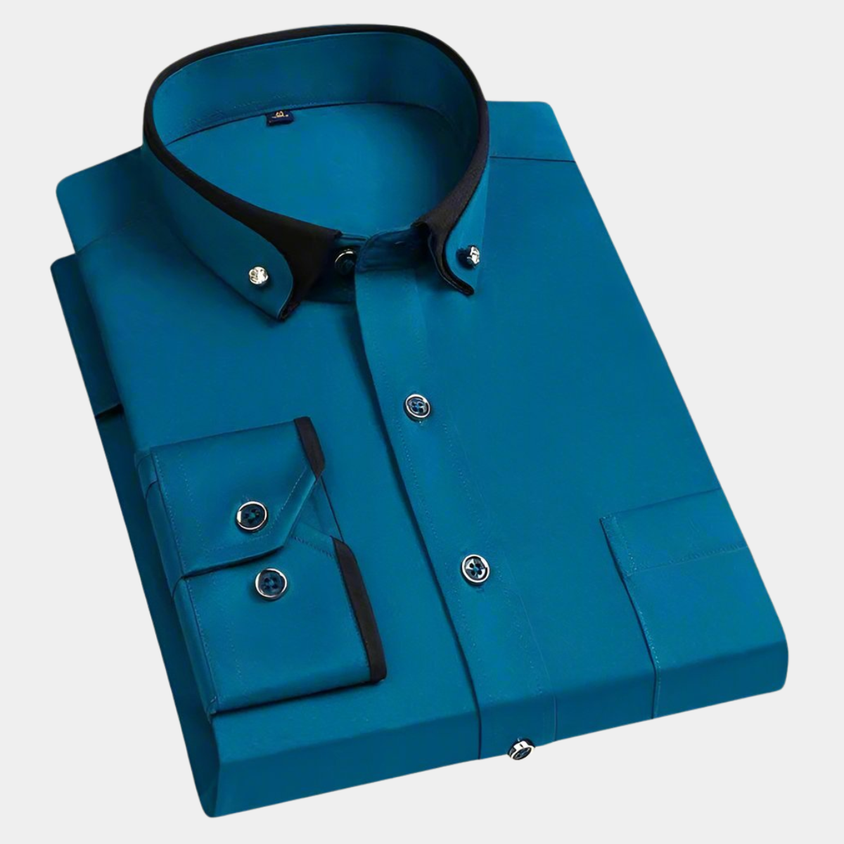 Men's Shirt with Stylish Contrasting Collar