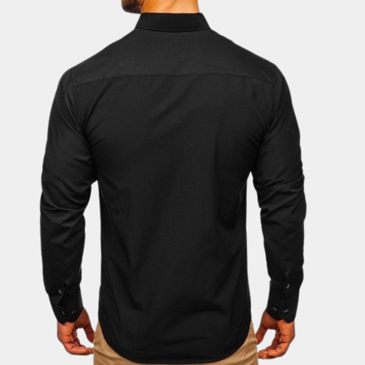 Men's Shirt with Stylish Contrasting Collar