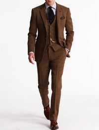 Men's Suit Set - Elegant Three-Piece for Style-Conscious