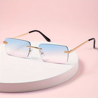 Men's Sunglasses with UV Protection and Lightweight Metal Frame – Frameless Design
