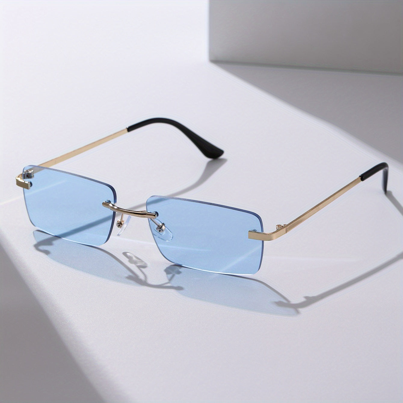 Men's Sunglasses with UV Protection and Lightweight Metal Frame – Frameless Design