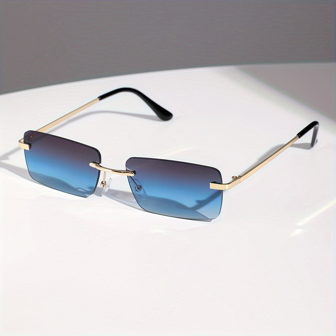 Men's Sunglasses with UV Protection and Lightweight Metal Frame – Frameless Design