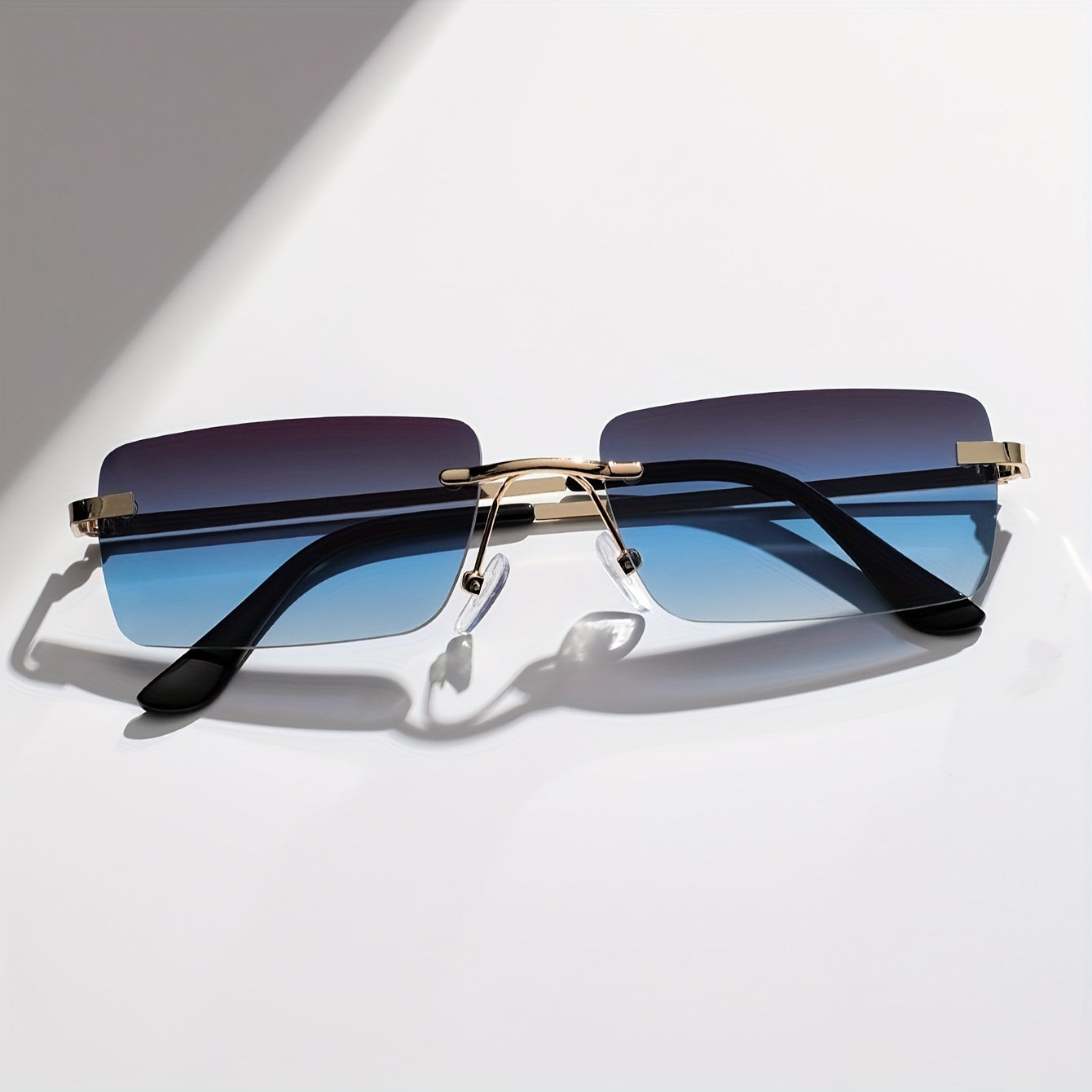 Men's Sunglasses with UV Protection and Lightweight Metal Frame – Frameless Design