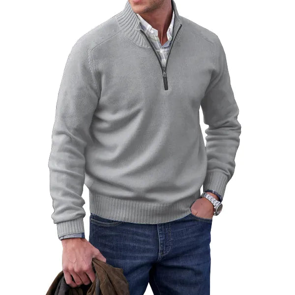 Men's Sweater - Soft Zip Sweater