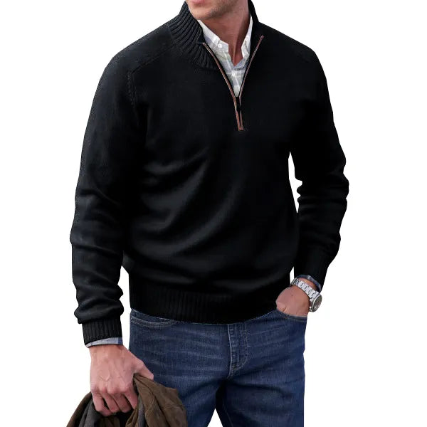 Men's Sweater - Soft Zip Sweater