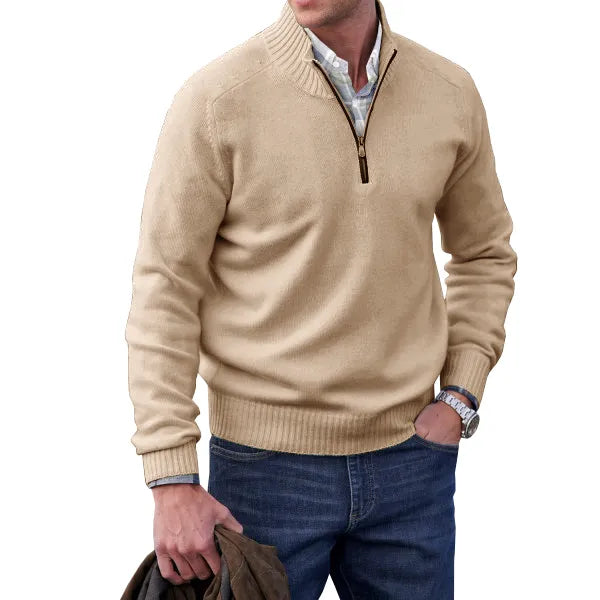 Men's Sweater - Soft Zip Sweater
