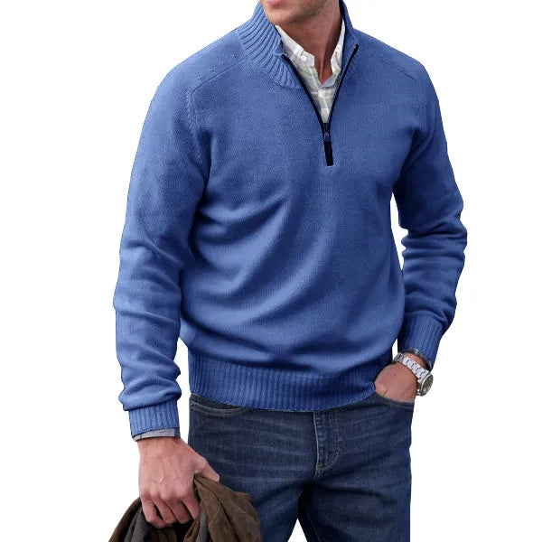 Men's Sweater - Soft Zip Sweater