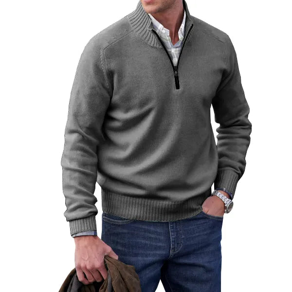 Men's Sweater - Soft Zip Sweater