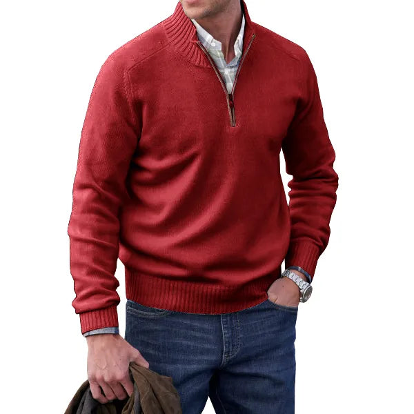 Men's Sweater - Soft Zip Sweater