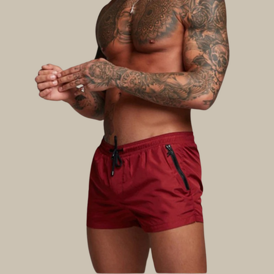 Men's Swim Shorts with Zipper Pockets