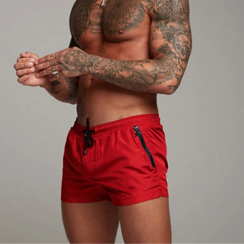 Men's Swim Shorts with Zipper Pockets