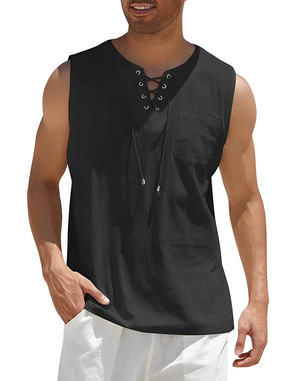 Men's Tank Top | Airy Summer Comfort & Stylish V-Neck
