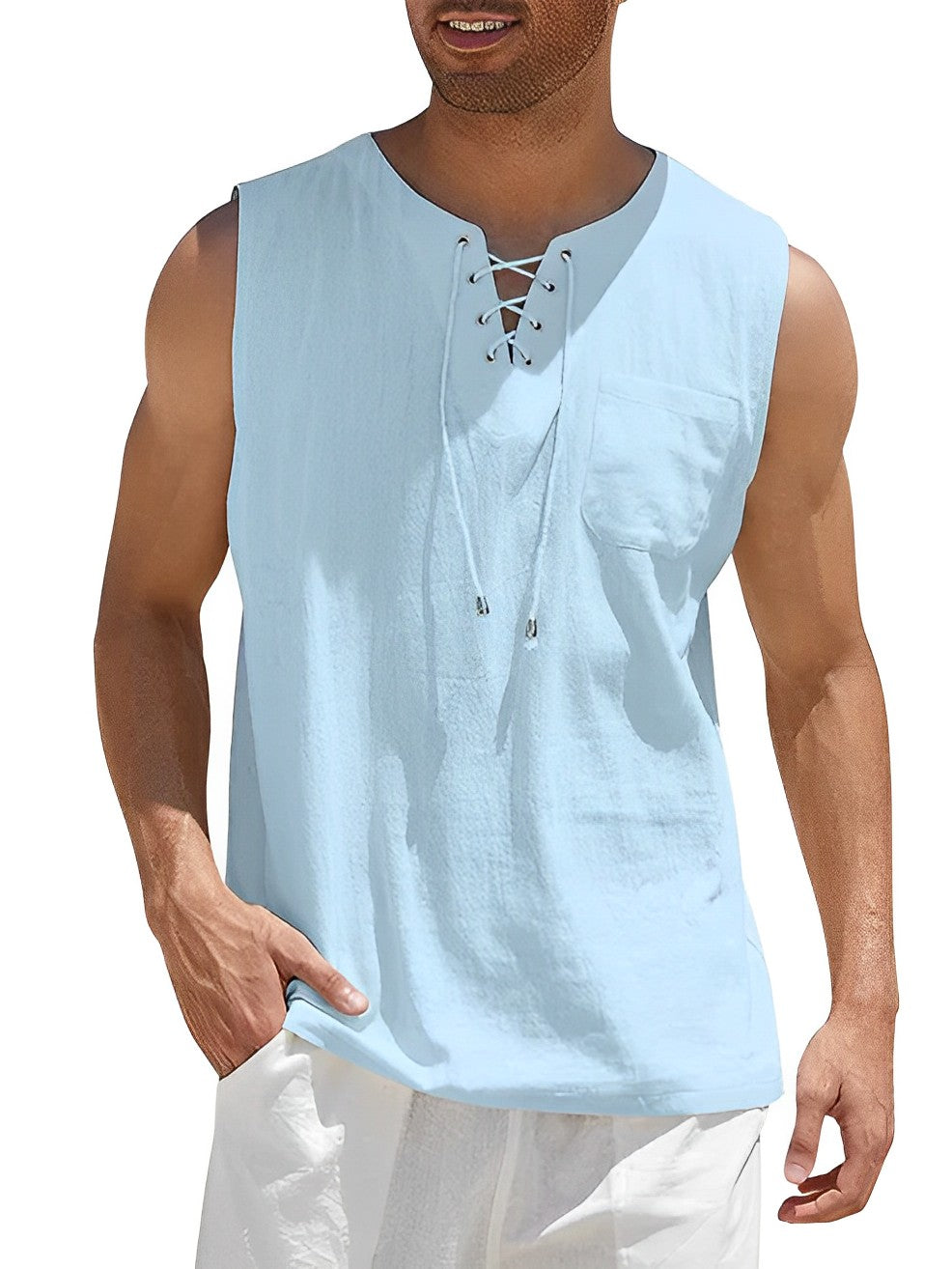 Men's Tank Top | Airy Summer Comfort & Stylish V-Neck