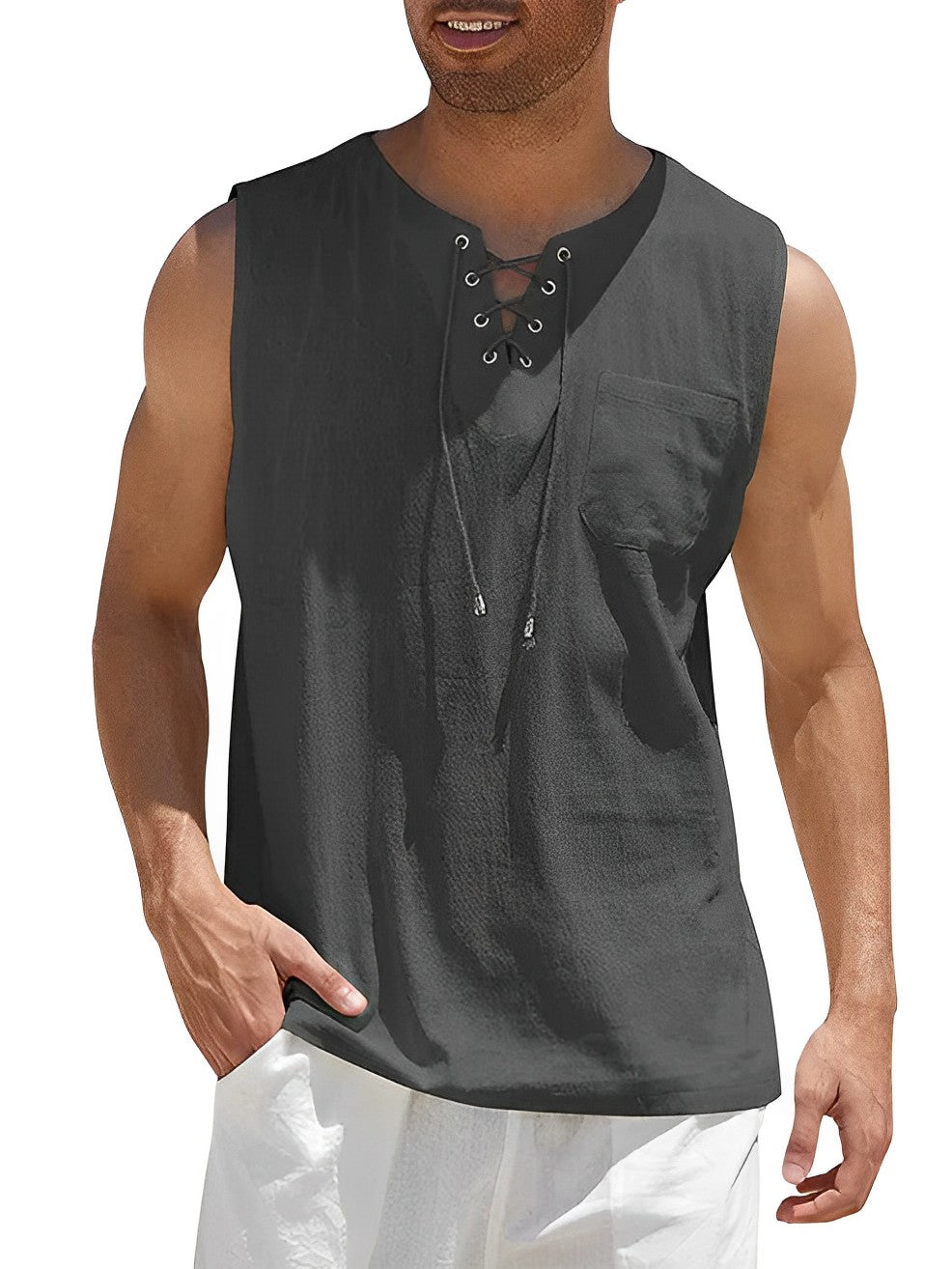 Men's Tank Top | Airy Summer Comfort & Stylish V-Neck